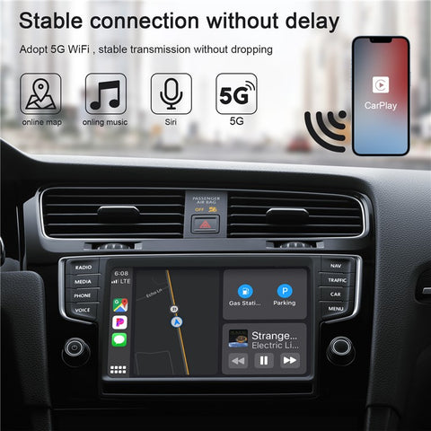 THT-020-3 Wireless CarPlay Adapter Car Dongle Wired to Wireless CarPlay Converter Support Online Update