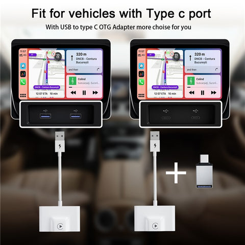 THT-020-3 Wireless CarPlay Adapter Car Dongle Wired to Wireless CarPlay Converter Support Online Update