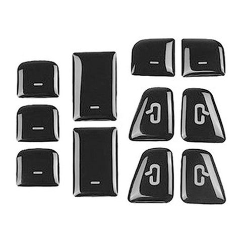 M30810 11Pcs Car Sticker Set Resin Button Repair Kit Window Switch, Door Lock Stickers for Tesla Model Y / 3