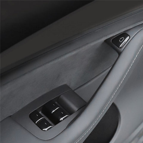 M30810 11Pcs Car Sticker Set Resin Button Repair Kit Window Switch, Door Lock Stickers for Tesla Model Y / 3