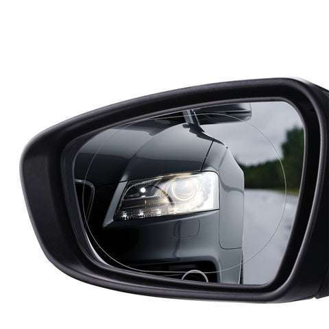 BASEUS 2Pcs Car Rear View Mirror Film PET Anti-Fog Anti-Glare Membrane Rainproof Mirror Film Sticker
