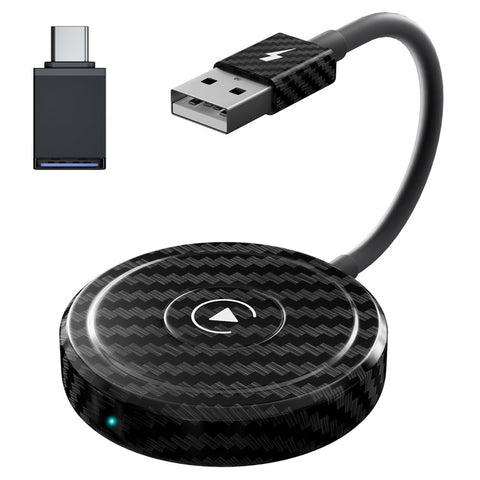 THT-020-5 Wireless CarPlay Adapter AI Box Wired to Wireless CarPlay Dongle for Wired CarPlay Cars