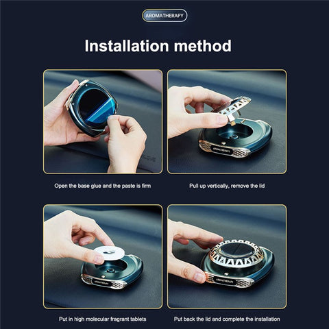 V80 Solar Rotation Car Diffuser Aromatherapy Dashboard Phone Number Automobile Decoration Ornament