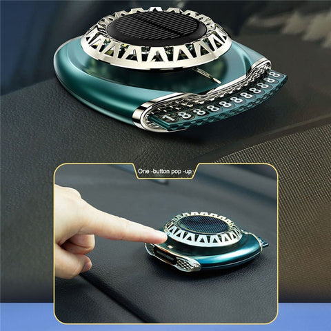 V80 Solar Rotation Car Diffuser Aromatherapy Dashboard Phone Number Automobile Decoration Ornament