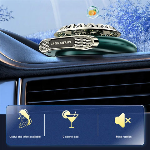 V80 Solar Rotation Car Diffuser Aromatherapy Dashboard Phone Number Automobile Decoration Ornament