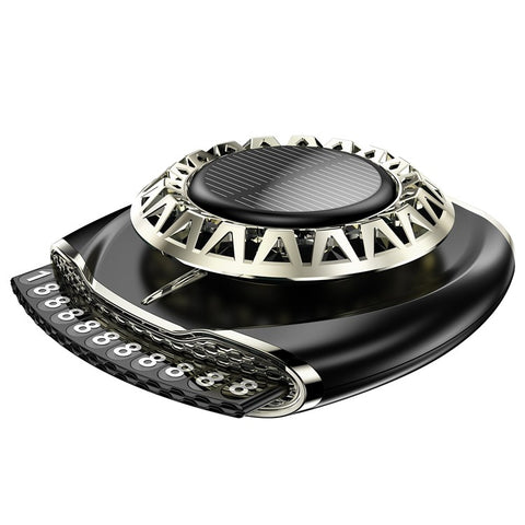 V80 Solar Rotation Car Diffuser Aromatherapy Dashboard Phone Number Automobile Decoration Ornament