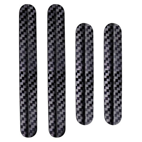 DM-114 4Pcs / Set Car Door PC Anti-collision Strip Carbon Fiber Texture Vehicle Door Protection Sticker