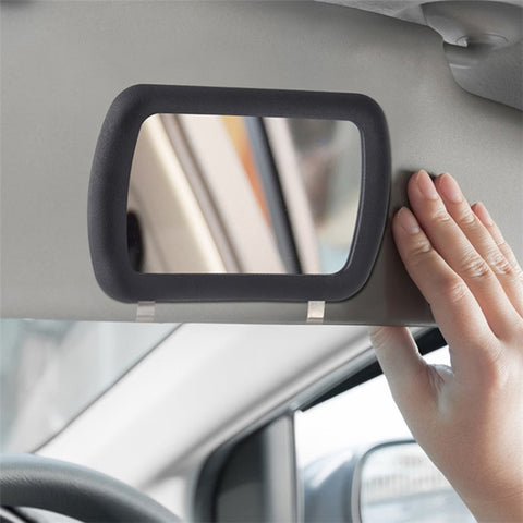 DM-071 Vehicle Sun Visor PP+Glass Makeup Mirror Car Sun Shield Plate Clip-on Ultra Clear Mirror
