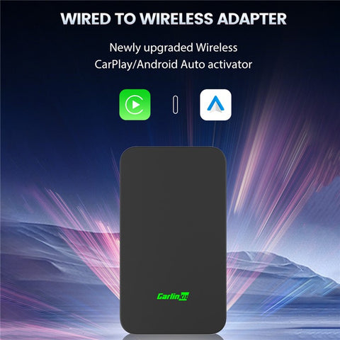 CARLINKIT 2Air-OEM-BK 2 in 1 Wireless CarPlay Android Auto Adapter Wired to Wireless Car Adapter with Auto Connection and OTA Upgrade