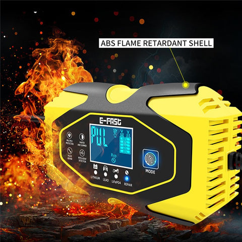 E-FAST zyx-J40 12V / 24V 7-Stage Car Motorcycle Battery Charger Lead-Acid Lithium Battery Charger