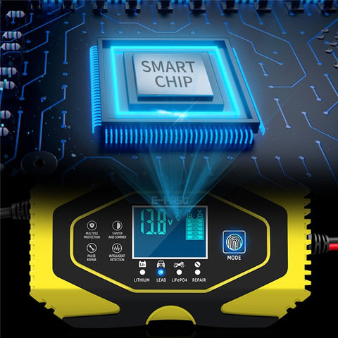 E-FAST zyx-J40 12V / 24V 7-Stage Car Motorcycle Battery Charger Lead-Acid Lithium Battery Charger