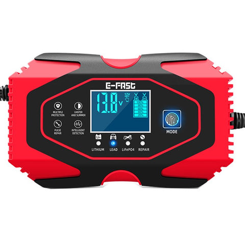 E-FAST zyx-J40 12V / 24V 7-Stage Car Motorcycle Battery Charger Lead-Acid Lithium Battery Charger