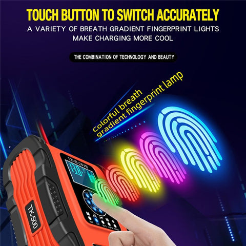 E-FAST TK500 12V / 24V 7-Stage Intelligent Battery Charger Car Truck Lead-Acid Battery Restore Charger