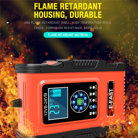 E-FAST TK500 12V / 24V 7-Stage Intelligent Battery Charger Car Truck Lead-Acid Battery Restore Charger