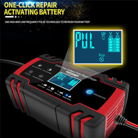ANHTCZYX ZYX-J30 12V / 24V 3-Stage Smart Battery Charger Car Motorcycle Battery Restore Charger