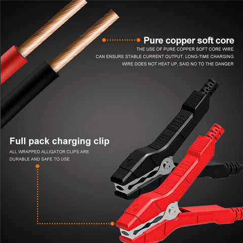 E-FAST TK-600 7-Stage Automatic Charger 12V / 24V Large Screen Car Battery Charger for Motorbikes, Trucks, etc.