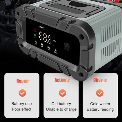 E-FAST TK-400 Lead Acid Battery Charger Motorcycle Car 12V Charger Battery Charger Repair