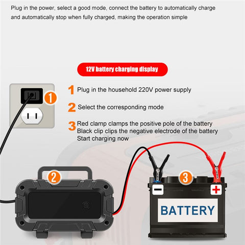 E-FAST TK-400 Lead Acid Battery Charger Motorcycle Car 12V Charger Battery Charger Repair