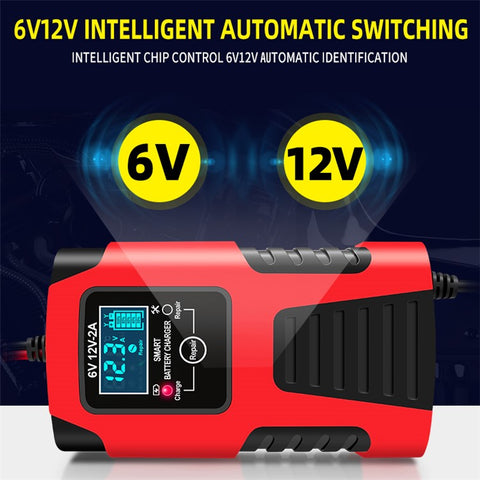 E-FAST ZYX-J99 6V / 12V Lead-Acid Battery Charger for Motorcycles, Tricycles Intelligent Repair Battery Charger