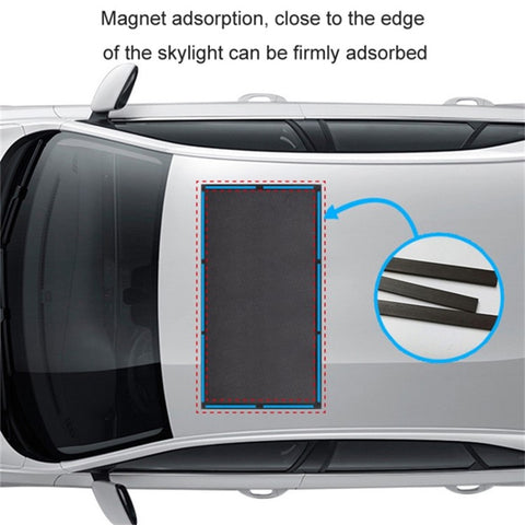 Magnetic Car Sunroof Window Sunshade UV Protection Anti Mosquito Mesh Cover Shading Net, Size L: 100*65cm