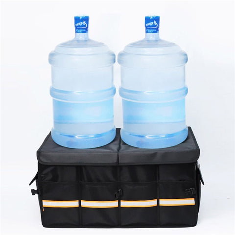 YH-4331 46L Car Trunk Folding Storage Box PP Divider Outdoor Travel Trunk Organizer with Lid