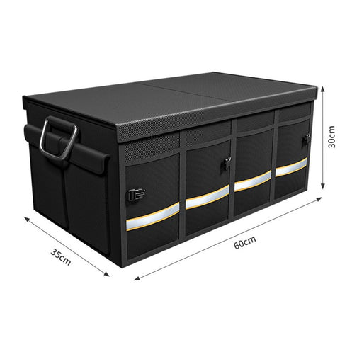 YH-4331 66L Outdoor Travel Trunk Organizer Storage Case Multipurpose Car Trunk Storage Box with Lid
