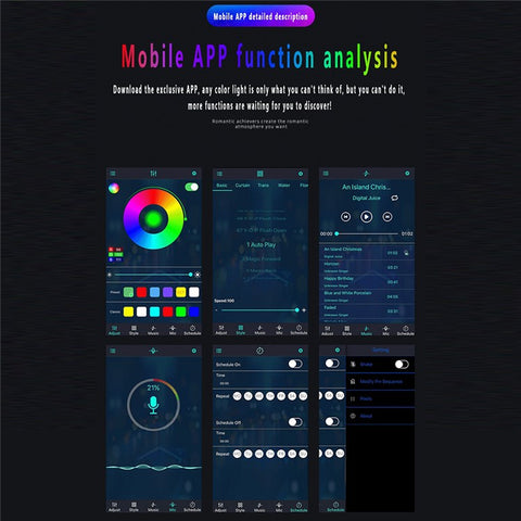 MT10 10-in-1 Silicone Light Strip Bluetooth-compatible APP Control Warning Light Motorcycle Chassis Atmosphere Light