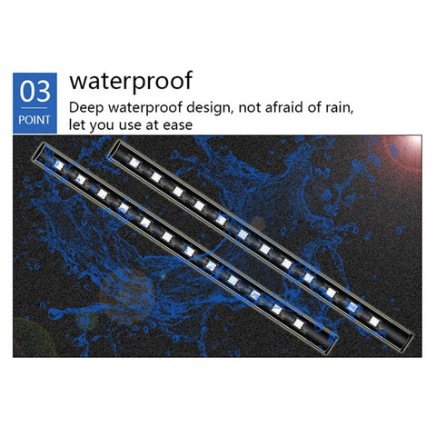 E2U USB 12V Monochrome Car Ambient Light Waterproof 48 LED Light Strip for Car Internal Decoration