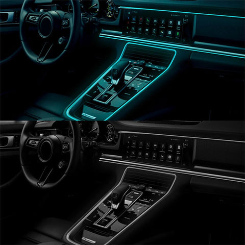 H1U 1m Car Interior Decorative RGB LED Flexible Light Strip USB Wire Control Cold Light Strip