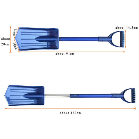 B15 Multifunctional Winter Snow Ice Removal Tool Set Telescopic Pole Ice Shovel Kit