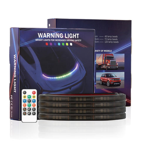 AR15 150cm Car Front Bumper Grille 5050 LED Bluetooth-compatible RGB Light Strip Remote Control Daytime Running Light