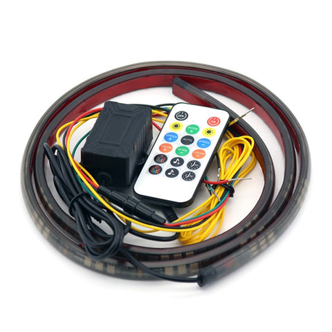 AR15 150cm Car Front Bumper Grille 5050 LED Bluetooth-compatible RGB Light Strip Remote Control Daytime Running Light