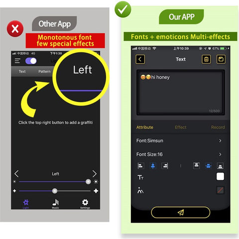 P64L Car LED Sign App Programmable Rear Windshield Scrolling Message LED Matrix Panel DIY Text Pattern Expression Screen