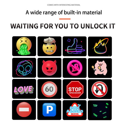 P64L Car LED Sign App Programmable Rear Windshield Scrolling Message LED Matrix Panel DIY Text Pattern Expression Screen