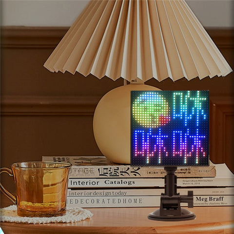 P32L Car Back Window LED Display Light 32x32LED Smartphone App Control LED Car Sign Screen for Home Decor