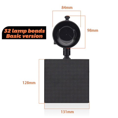 P32L Car Back Window LED Display Light 32x32LED Smartphone App Control LED Car Sign Screen for Home Decor