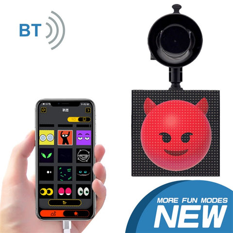 P32L Car Back Window LED Display Light 32x32LED Smartphone App Control LED Car Sign Screen for Home Decor