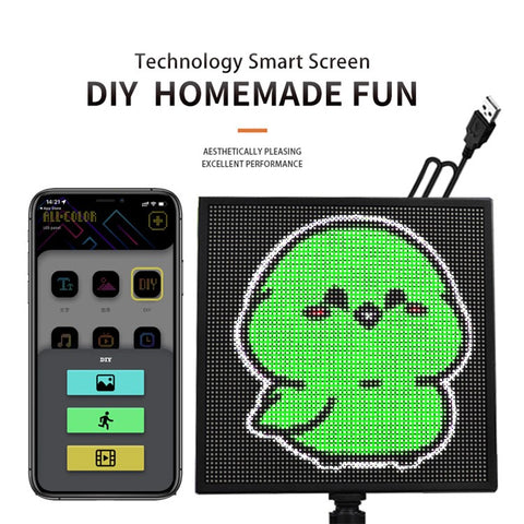 P32L Car Back Window LED Display Light 32x32LED Smartphone App Control LED Car Sign Screen for Home Decor