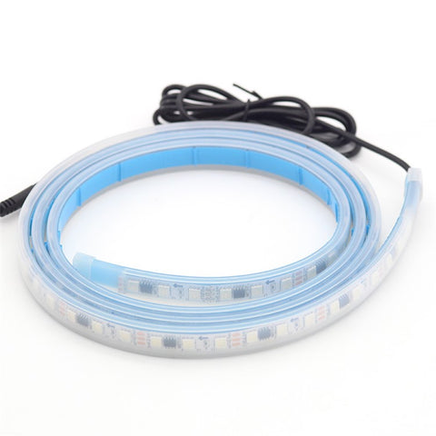 G15 1.5m Car Led Lights Exterior RGB Hood Light Strip Waterproof Headlight Dynamic RGB Exterior Car Strip Lights