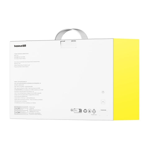 BASEUS ComfortRide Series Double-Sided Car Headrest Pillow PU Leather+Suede Slow Rebound Head Cushion