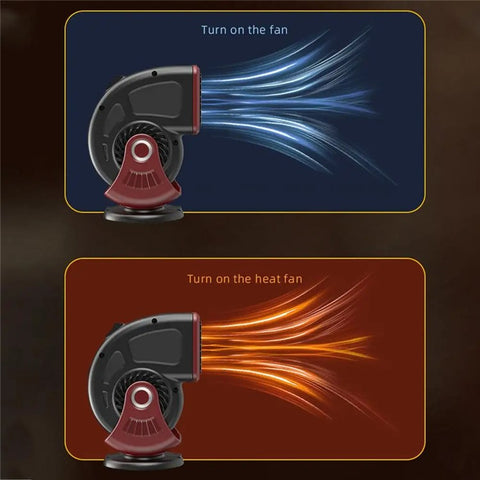 9769 12V Car Heater Lightweight Defrost and Defog Car Warmer Cigarette Lighter Vehicle Heating Device