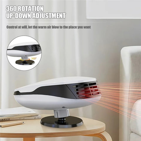 9710 Multi-Function Car Mounted Heater Defogger / Defrost Car Hot Air Warmer Heating Fan