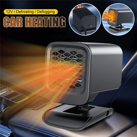 9729 12V Car Foldable Heater Windshield Defrosting Defogging Heating Fan Vehicle Interior Heating Device