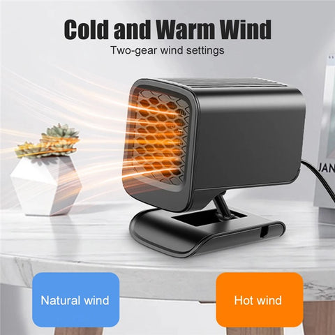 9729 12V Car Foldable Heater Windshield Defrosting Defogging Heating Fan Vehicle Interior Heating Device