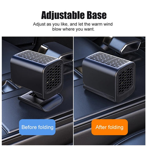 9729 12V Car Foldable Heater Windshield Defrosting Defogging Heating Fan Vehicle Interior Heating Device