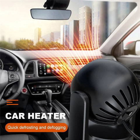 9709 12V Car Interior Hot / Cold Wind Fan Windshield Defrosting Defogging ABS Heater