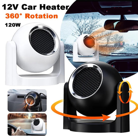 9709 12V Car Interior Hot / Cold Wind Fan Windshield Defrosting Defogging ABS Heater