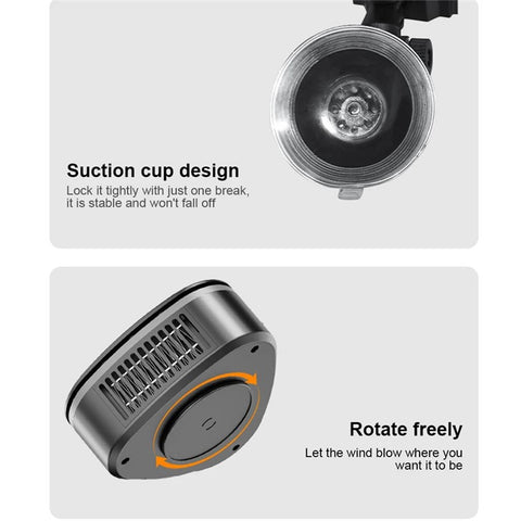 9739A Car Heater 12V Portable Windshield Fast Car Warmer 2-in-1 Heating / Cooling Fan with Suction Holder, Standard Version