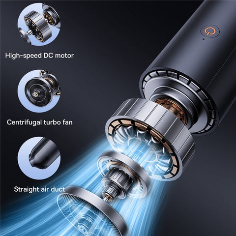 BASEUS A0 Pro Car Vacuum Cleaner 4000pa Low Noise Vacuum Sweeper Cordless Electric Cleaner, Black