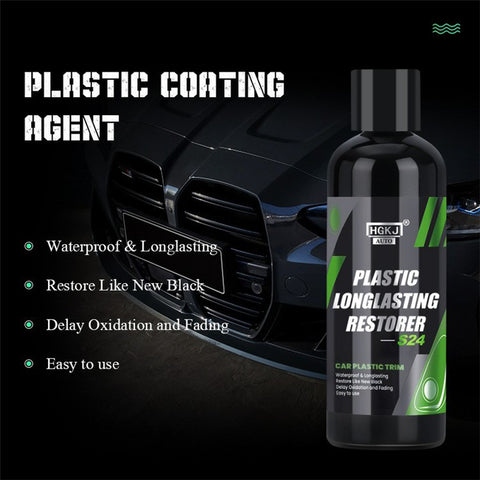 HGKJ AUTO-S24 100ml Longlasting Plastic Restorer Car Vehicle Trim Coating Renovator Repair Liquid